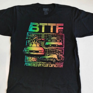 Back To The Future - Powered By Flux Capacitor Official T Shirt ( Men M, L ) ***READY TO SHIP from Hong Kong***